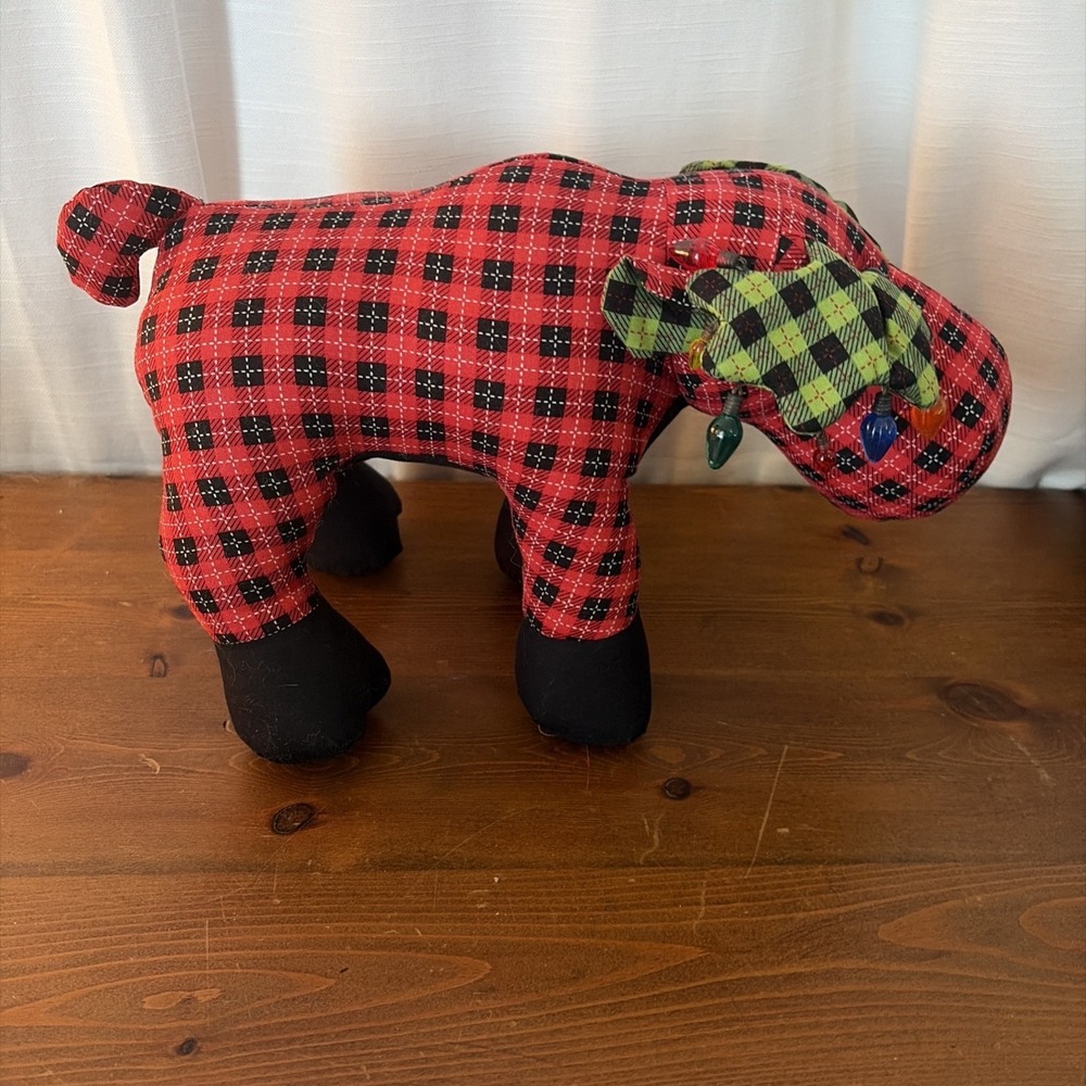 Holiday Decorative Plaid Moose Fabric Plush‎